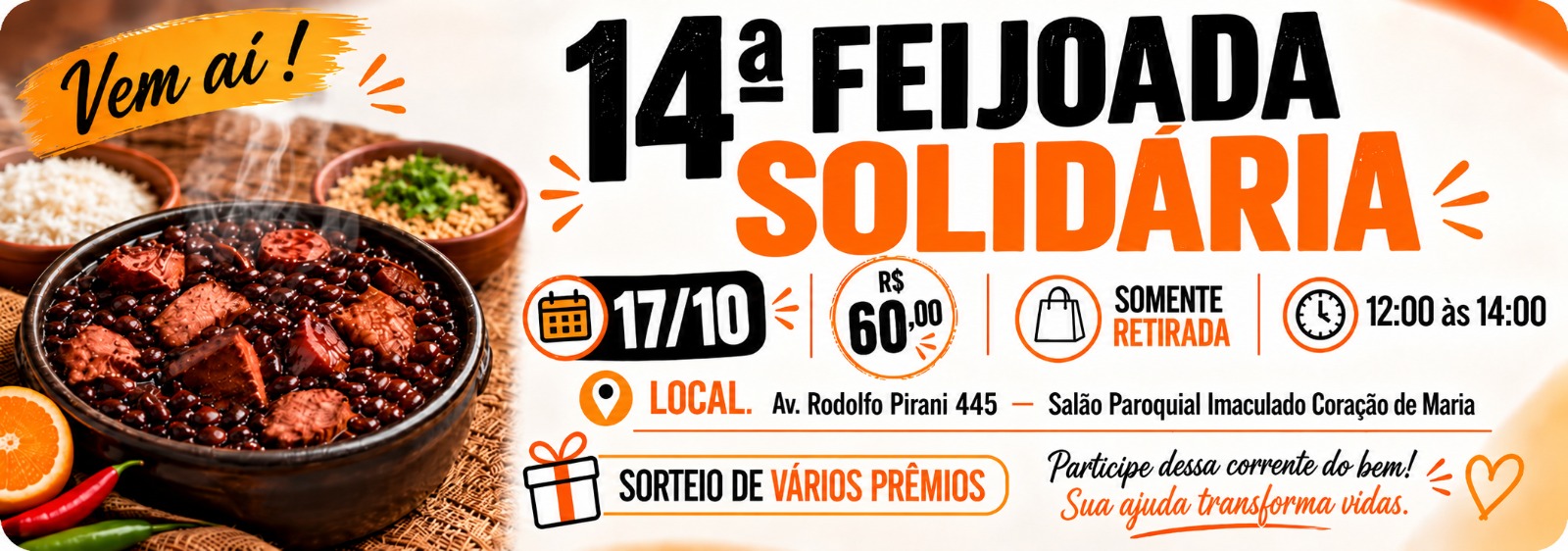 14ª Feijoada Solidária da Assistência Social Acolmeia