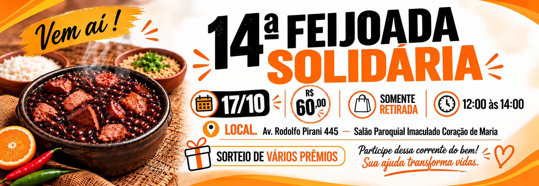 14ª Feijoada Solidária da Assistência Social Acolmeia